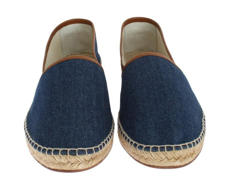 Blue Denim Logo Loafers Espadrilles