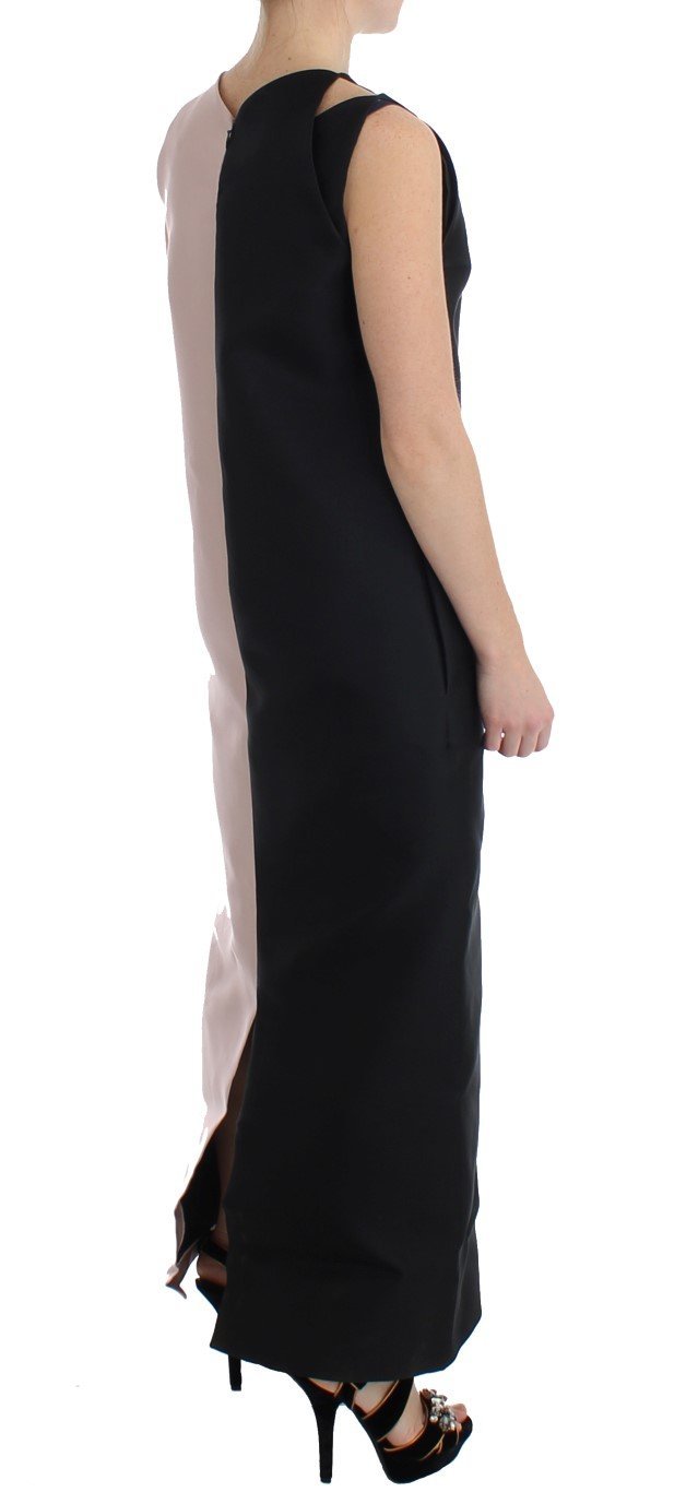 Black Silk Long Gown Maxi Dress