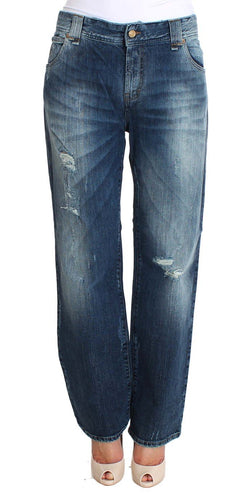 Blue Wash Cotton Stretch Relaxed Fit Jeans