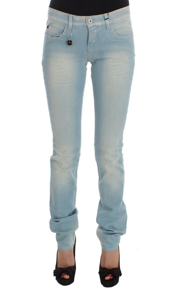 Blue Cotton Blend Super Slim Fit Jeans