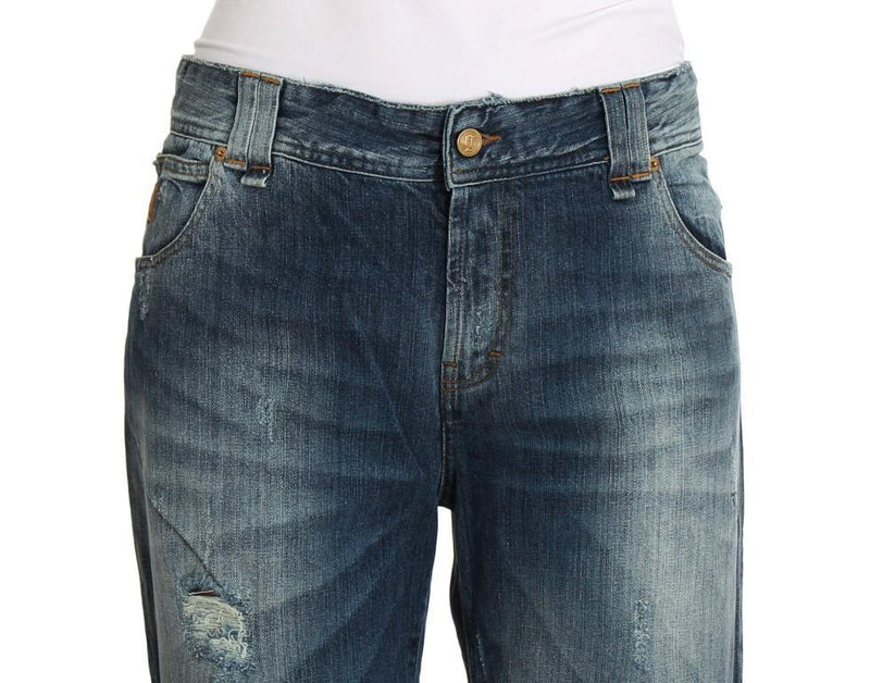Blue Wash Cotton Stretch Relaxed Fit Jeans