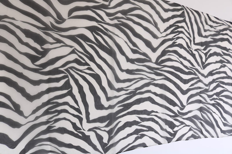 Black White Zebra Print Scarf