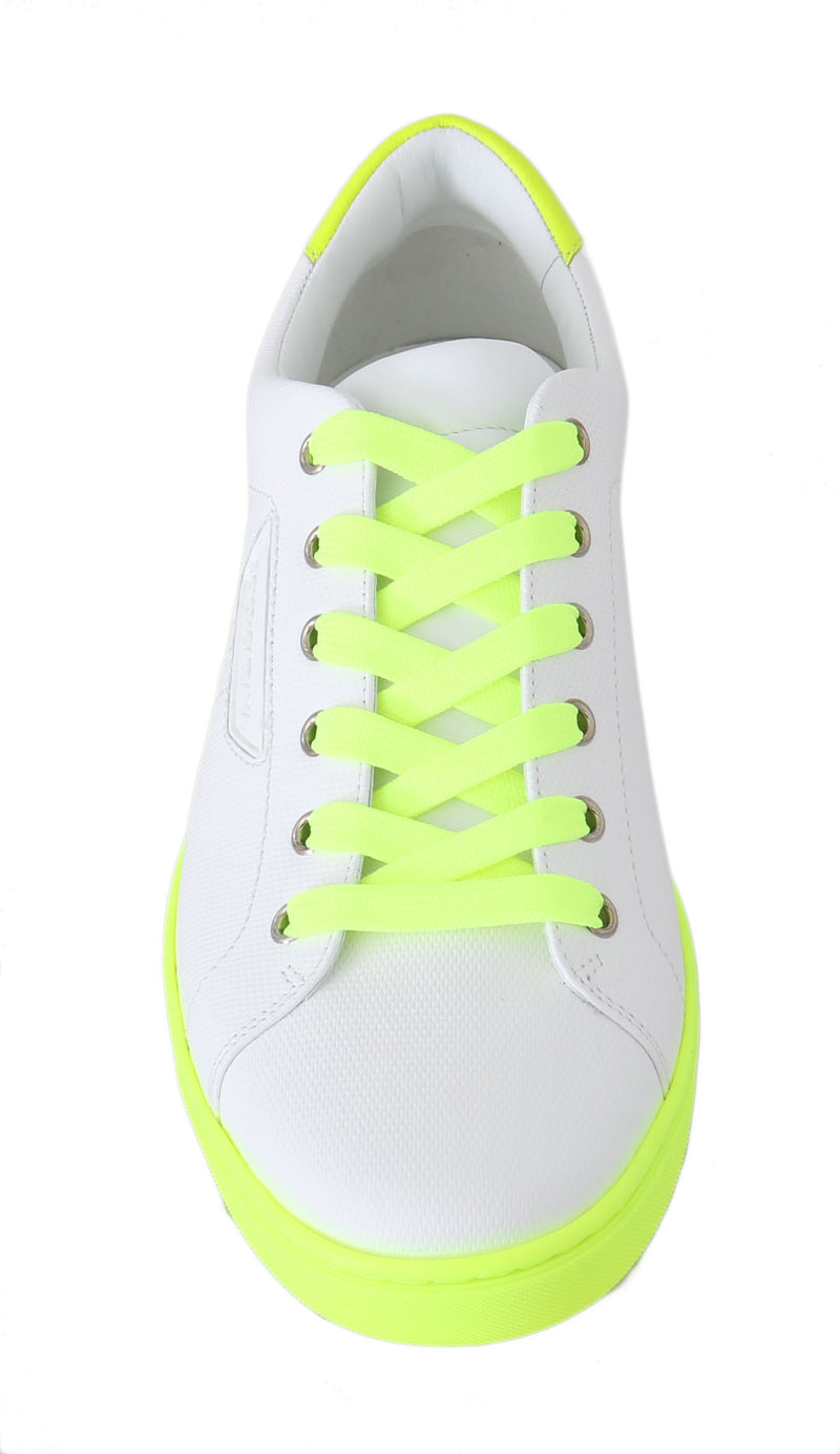 White Leather Yellow dglovesyou Sneakers
