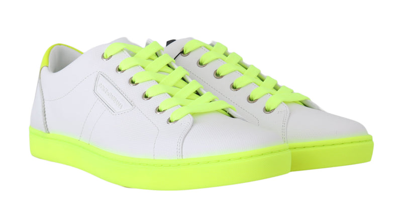White Leather Yellow dglovesyou Sneakers