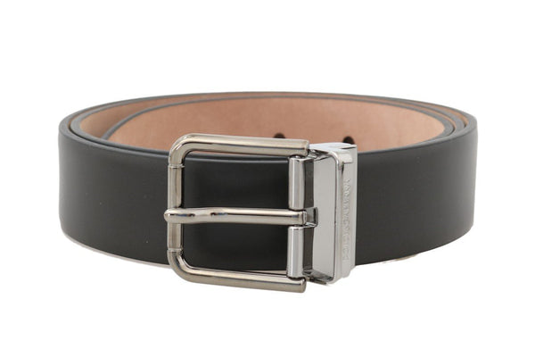 Green Leather Silver Buckle Belt