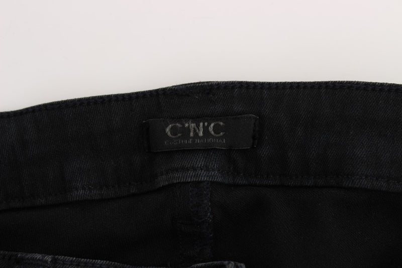 Black Cotton Slim Fit Denim Jeans