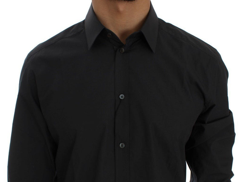 Gray Cotton GOLD Slim Fit Dress Shirt