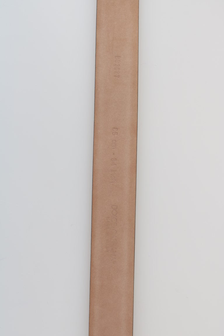 Dark Brown Leather Silver Buckle Belt