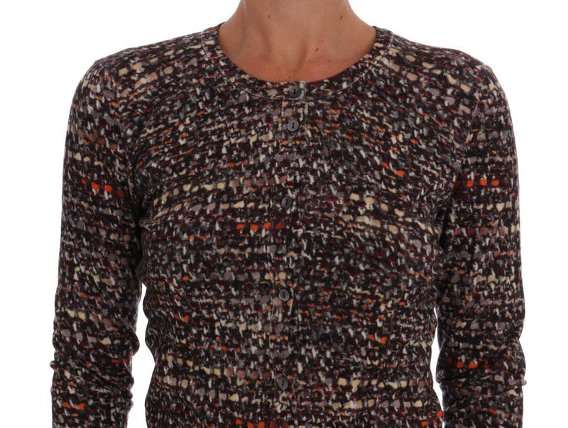 Brown Wool Top Crewneck Sweater