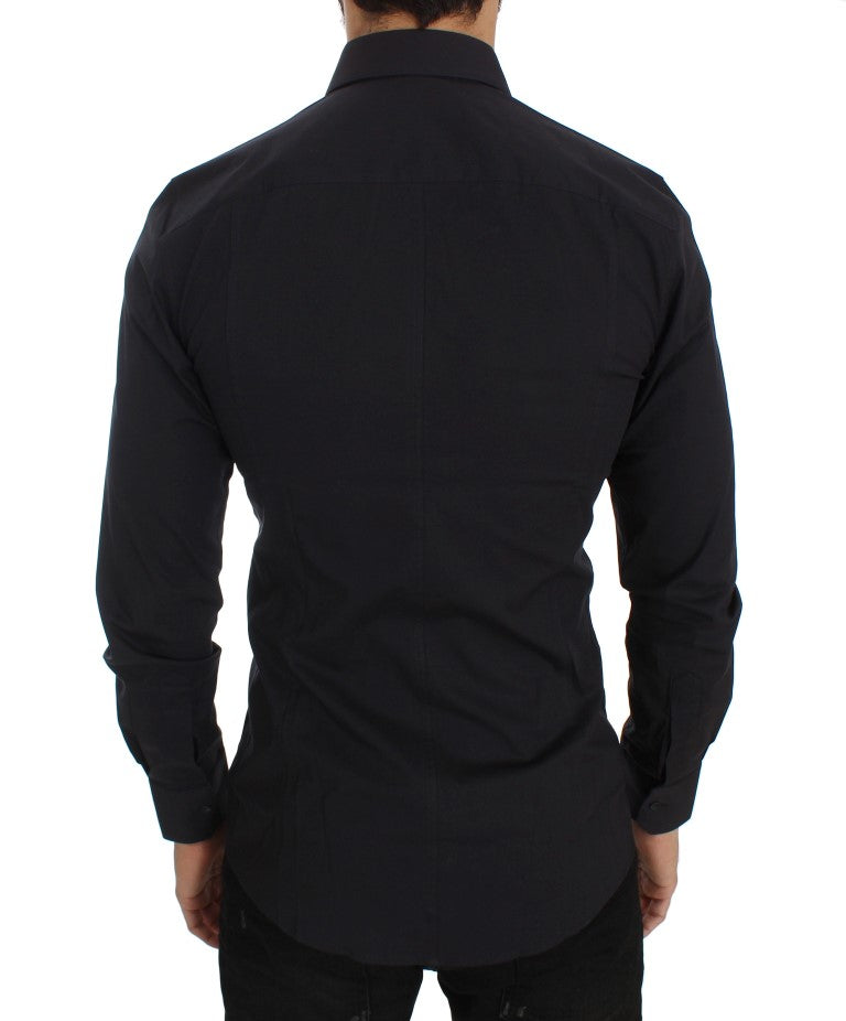 Blue Stretch SICILIA Slim Fit Dress Shirt