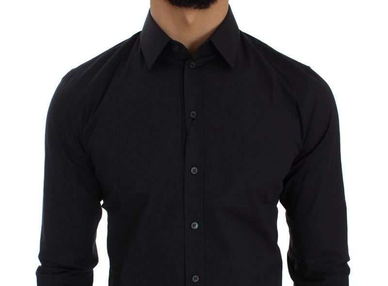 Blue Stretch SICILIA Slim Fit Dress Shirt