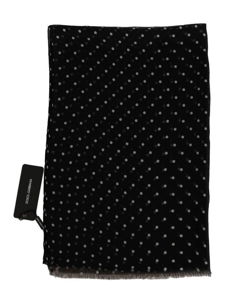 Black White Polka Dotted Scarf