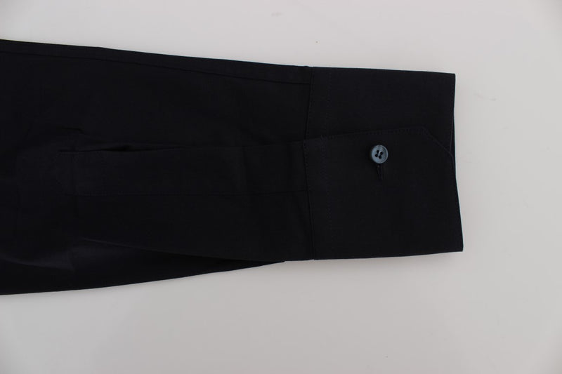 Blue Stretch SICILIA Slim Fit Dress Shirt