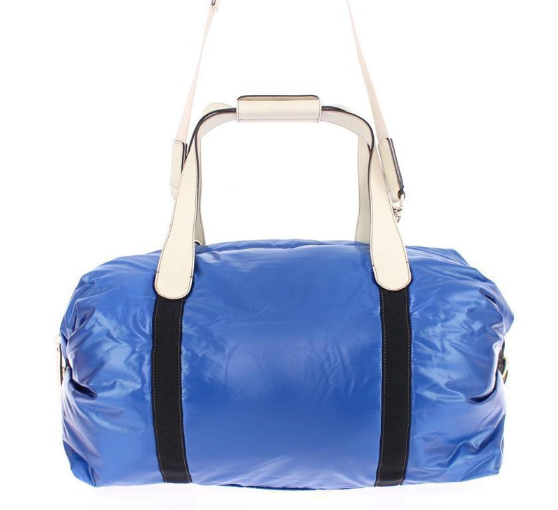 Blue nylon travel bag