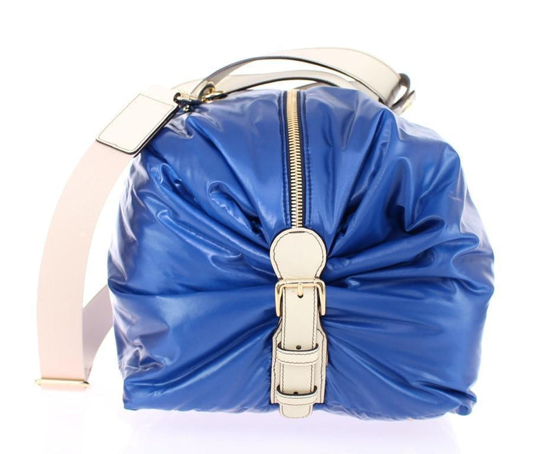 Blue nylon travel bag