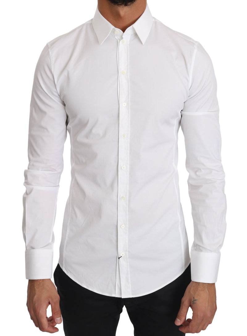 White Cotton SICILIA Slim Fit Dress Shirt