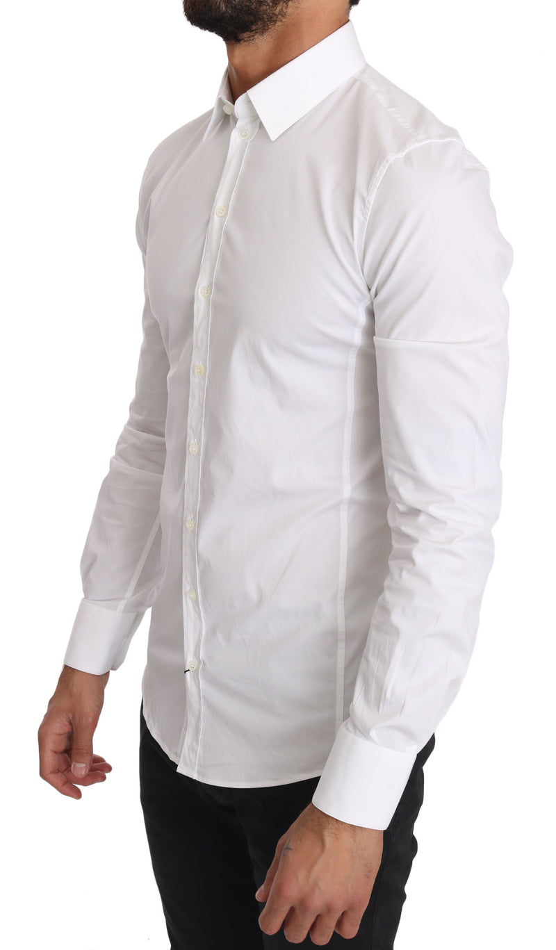 White Cotton SICILIA Slim Fit Dress Shirt