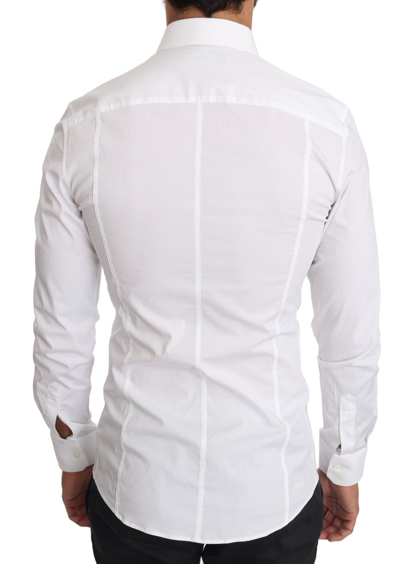 White Cotton SICILIA Slim Fit Dress Shirt