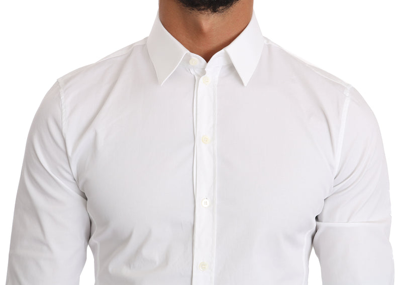 White Cotton SICILIA Slim Fit Dress Shirt