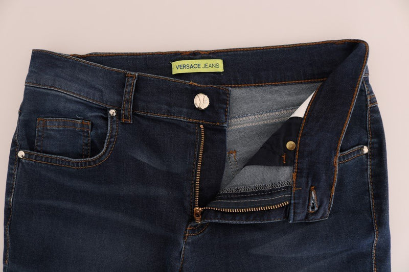 Dark Blue Wash Stretch Slim Fit Jeans