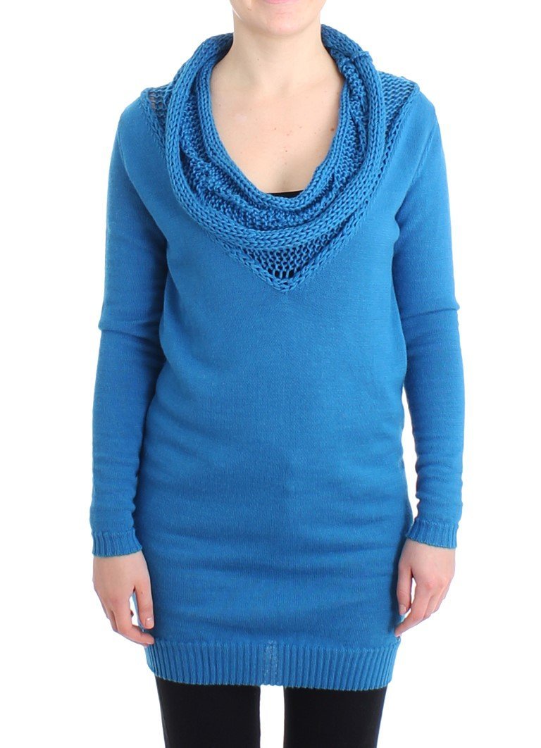 Blue scoopneck sweater