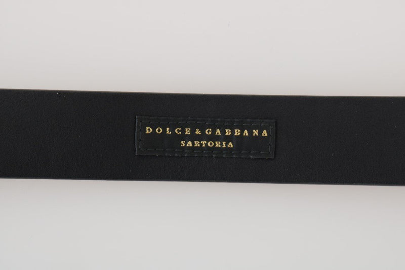 Brown Leather SARTORIA Silver Buckle Belt