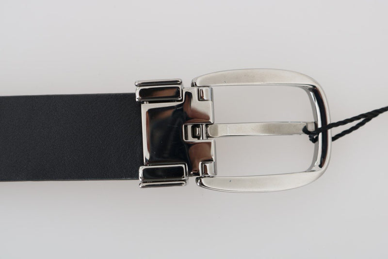 Brown Leather SARTORIA Silver Buckle Belt