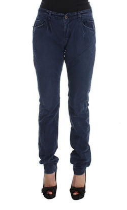 Blue Cotton Blend Denim Jeans