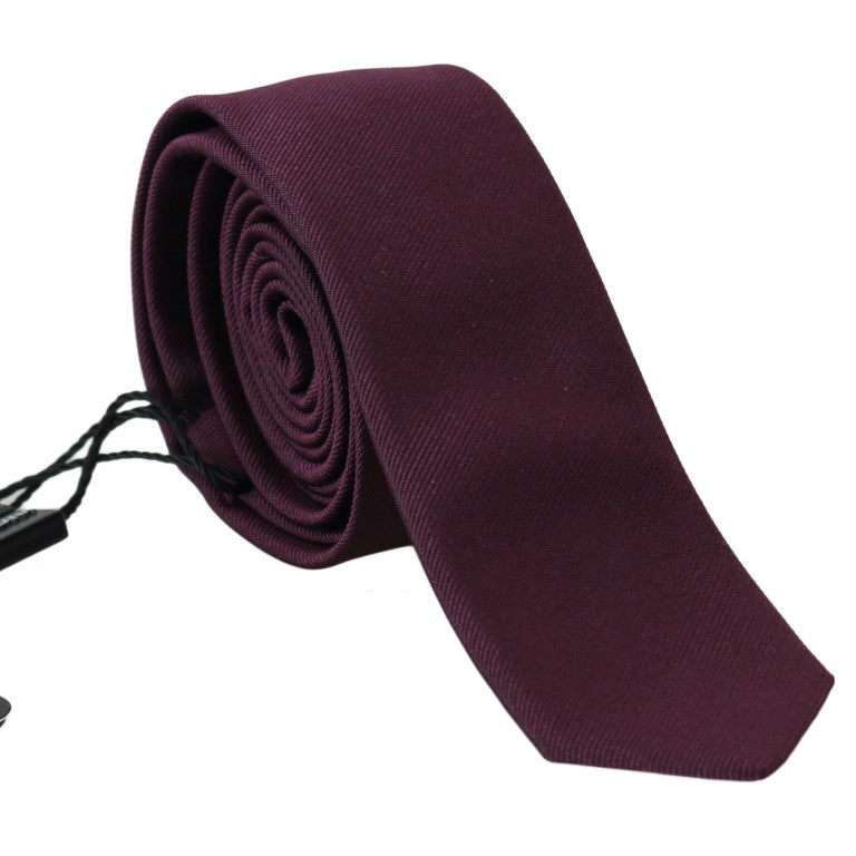 Purple Silk Fashion Slim Tie