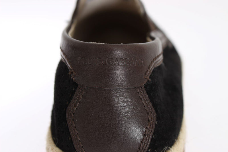 Black Brown Leather Breathable Loafers