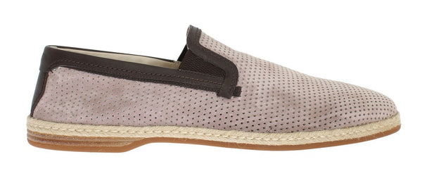 Light Pink Leather Breathable Loafers