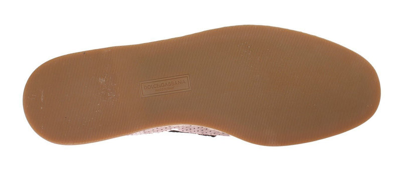 Light Pink Leather Breathable Loafers