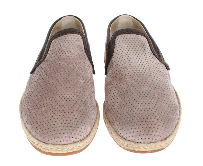 Light Pink Leather Breathable Loafers