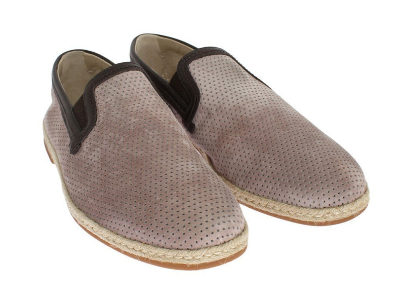Light Pink Leather Breathable Loafers