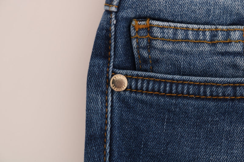 Blue Wash Cotton Stretch Slim Fit Jeans