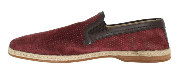 Bordeaux Leather Breathable Loafers