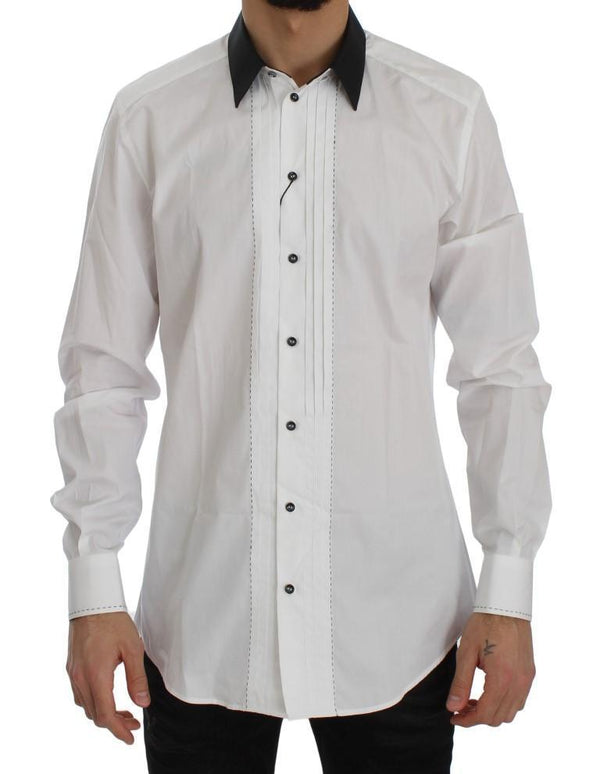 White Black GOLD Slim Fit Dress Shirt