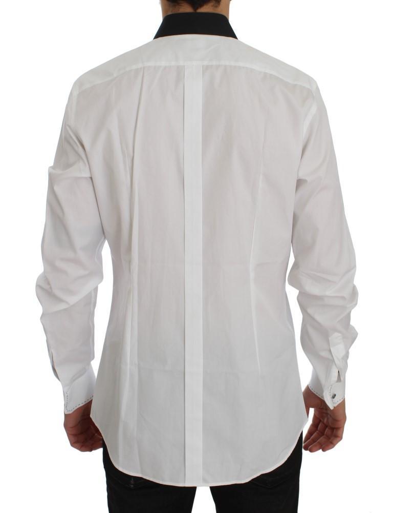 White Black GOLD Slim Fit Dress Shirt