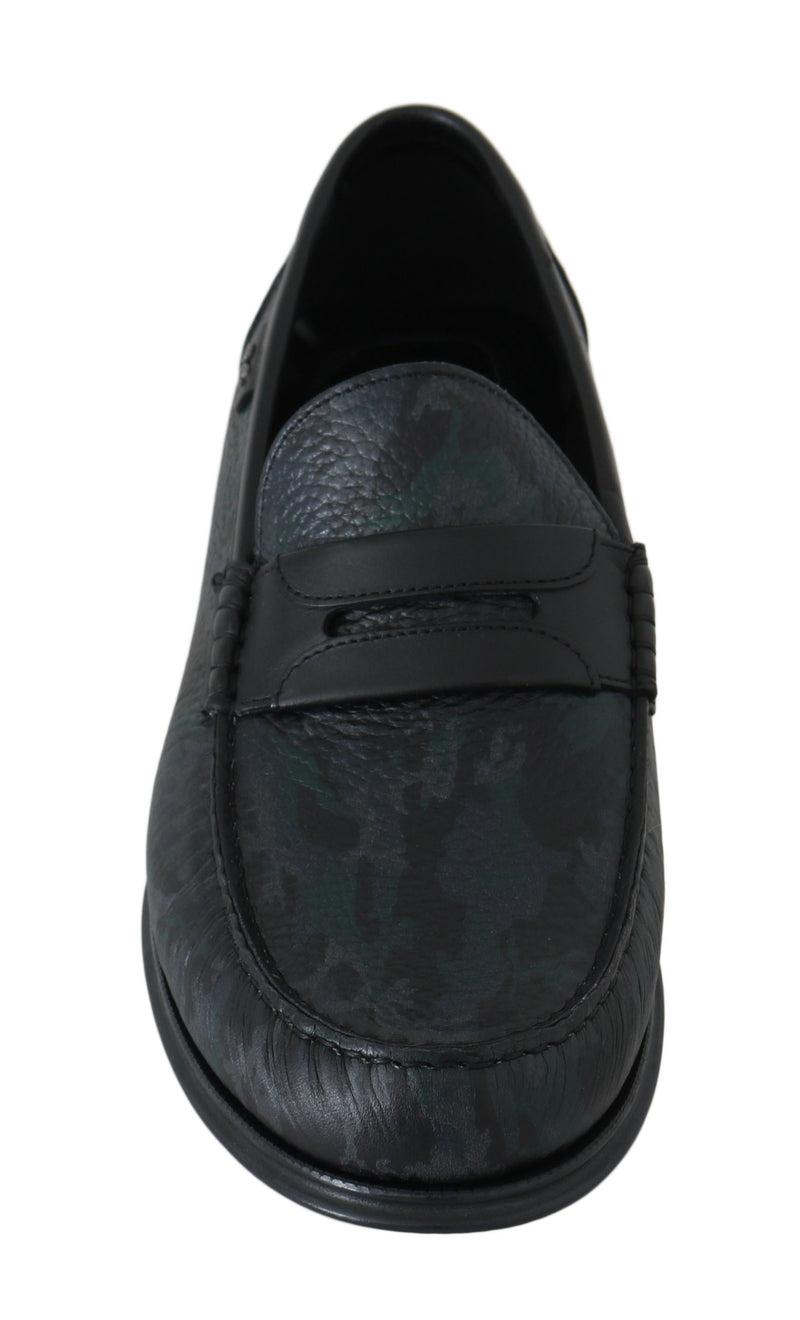 Leather Loafers Moccasins Green Blue Loafers