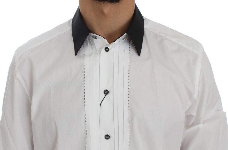 White Black GOLD Slim Fit Dress Shirt