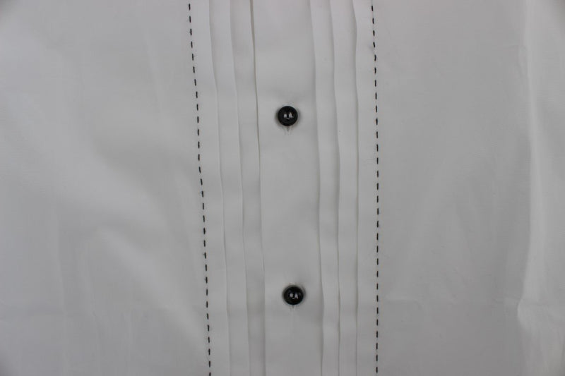 White Black GOLD Slim Fit Dress Shirt