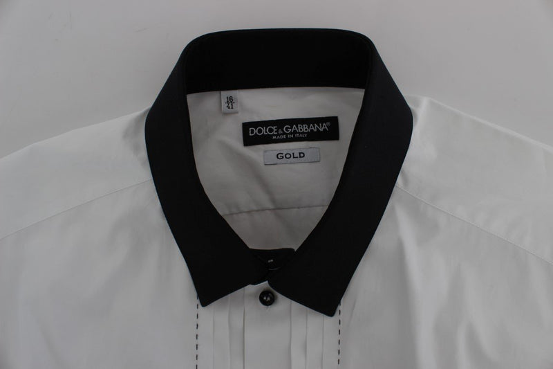 White Black GOLD Slim Fit Dress Shirt