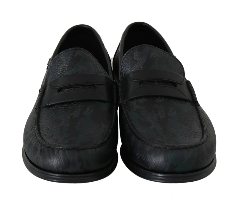 Leather Loafers Moccasins Green Blue Loafers