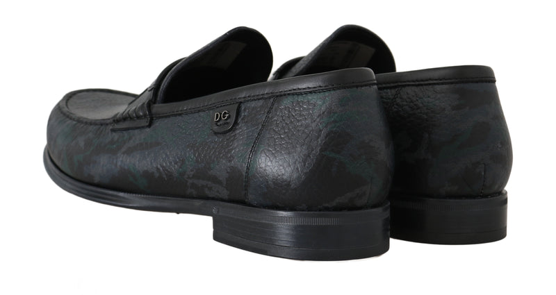 Leather Loafers Moccasins Green Blue Loafers