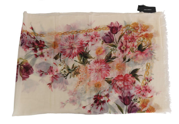Multicolor Floral Cashmere Scarf