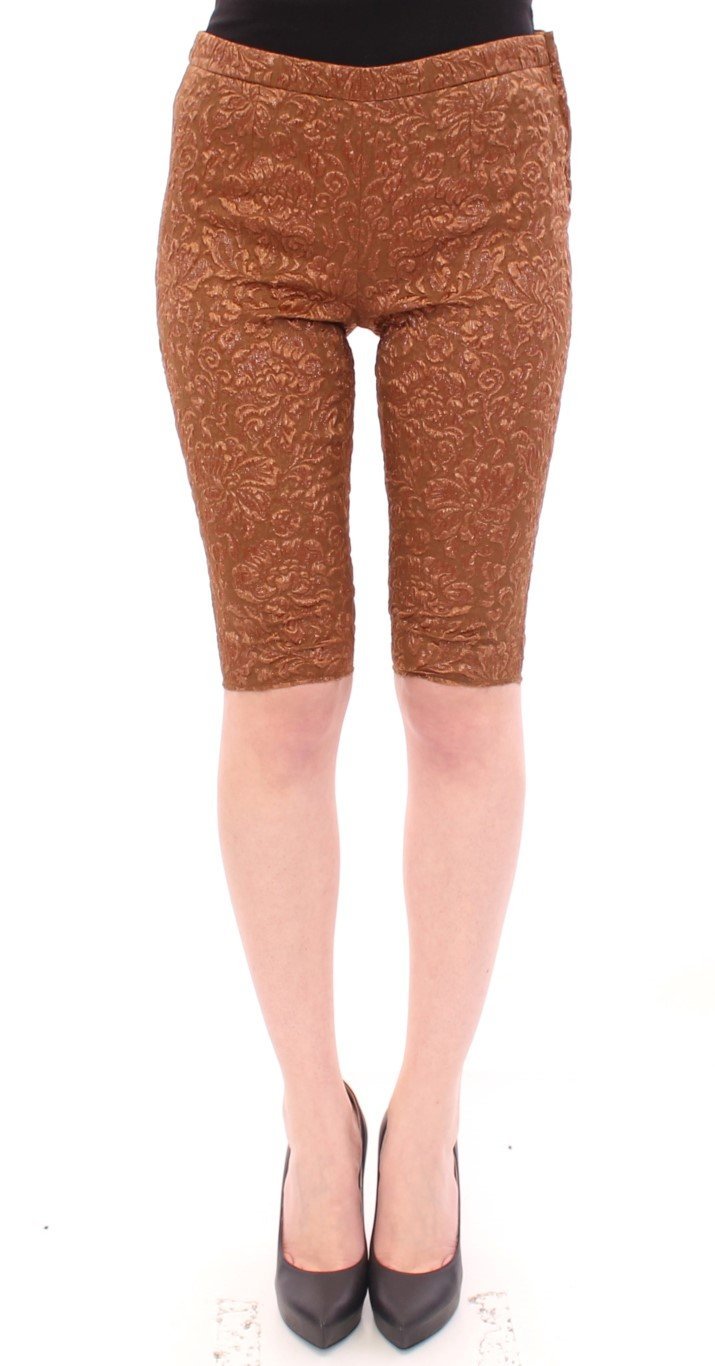 Brown silk shorts pants