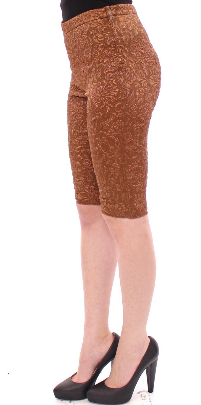 Brown silk shorts pants