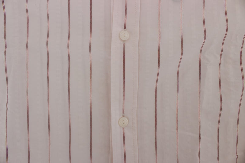 Pink Striped STAFF Regular Fit Dress Shirt