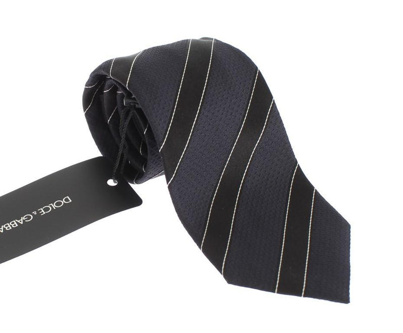 Blue Black Striped Tie