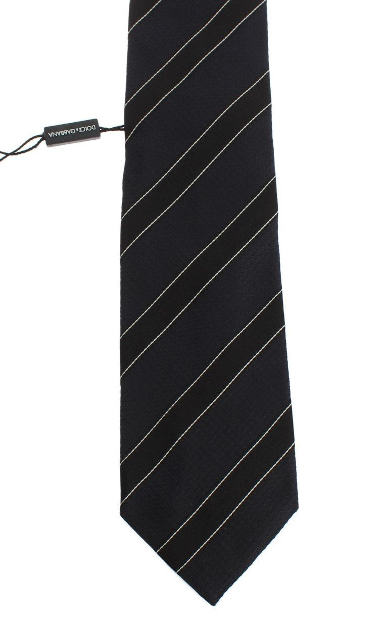 Blue Black Striped Tie